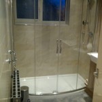 P.Hall B.Eng Bow Fronted Twin Door Shower Enclosure and Tray